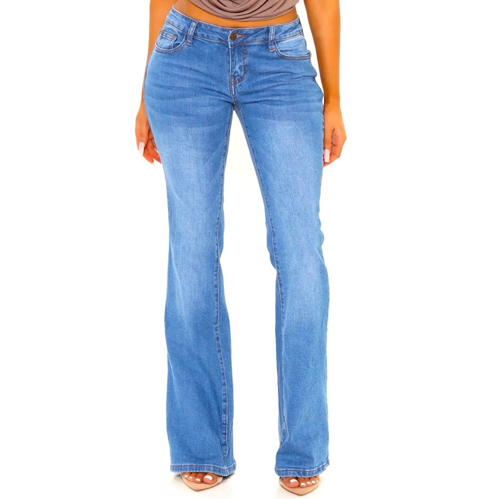 New Fashion Nova Peace And Music Low Rise Flare Jeans